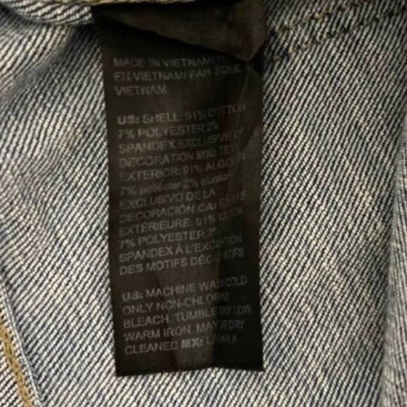 WHBM Mid-Rise Soft Slim Crop Jeans Size 8 Bronze Gold Metallic Cuff Denim - Picture 9 of 12